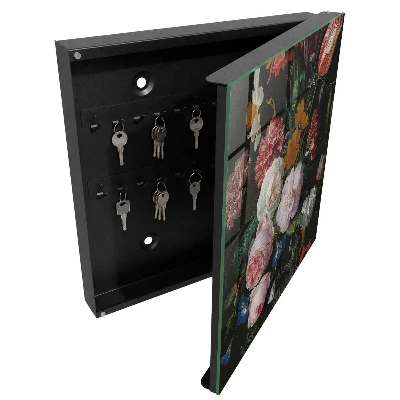 Wall mounted key box Bouquet of flowers