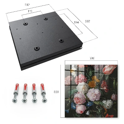 Wall mounted key box Bouquet of flowers