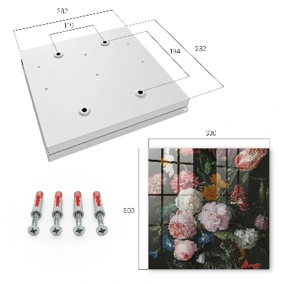 Wall mounted key box Bouquet of flowers