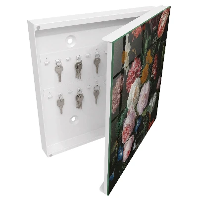 Wall mounted key box Bouquet of flowers