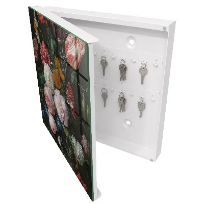 Wall mounted key box Bouquet of flowers