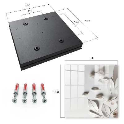 Wall mounted key box White leaves