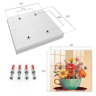 Key cabinet flowers in a cup design