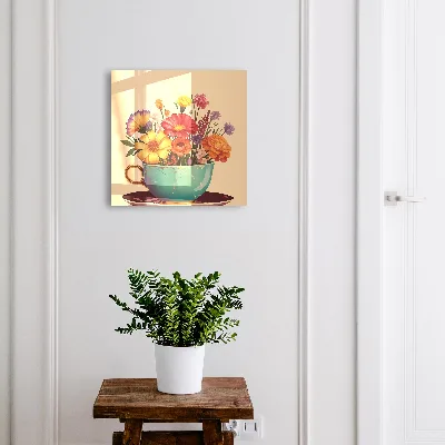 Key cabinet flowers in a cup design