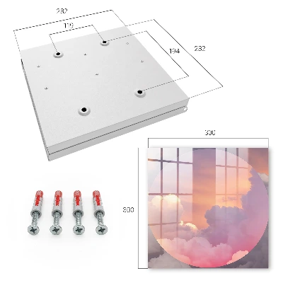 Wall-mounted key box ethereal clouds design