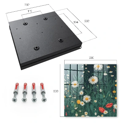 Key cabinet Floral meadow