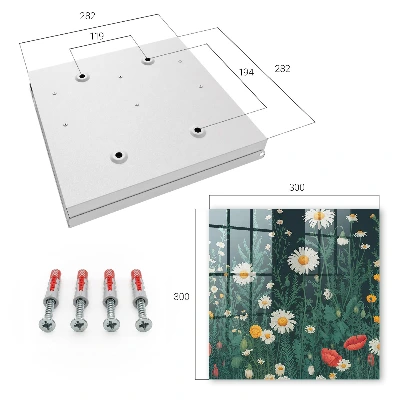 Key cabinet floral meadow design