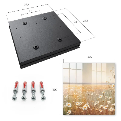 Wall-mounted key box floral meadow design
