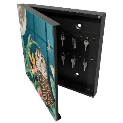 Wall mounted key box Exotic landscape