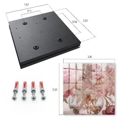 Key cabinet with romantic flowers design