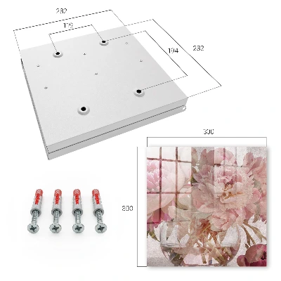 Key cabinet Romantic flowers