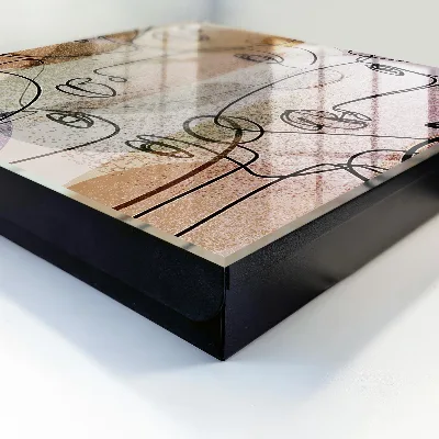 Wall mounted key box line art design
