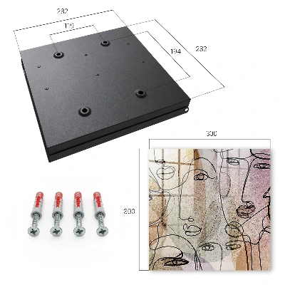 Wall mounted key box Line art