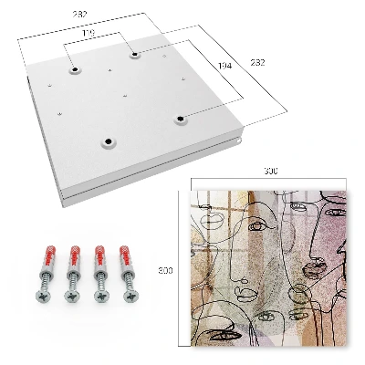 Wall mounted key box Line art