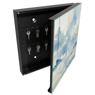 Wall mounted key box clouds sky design