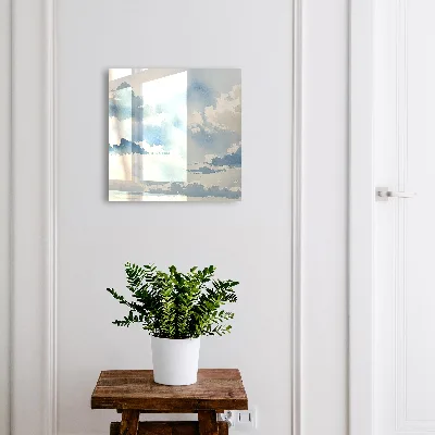 Wall mounted key box clouds sky design
