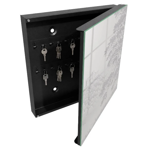Wall mounted key box Castle landscape