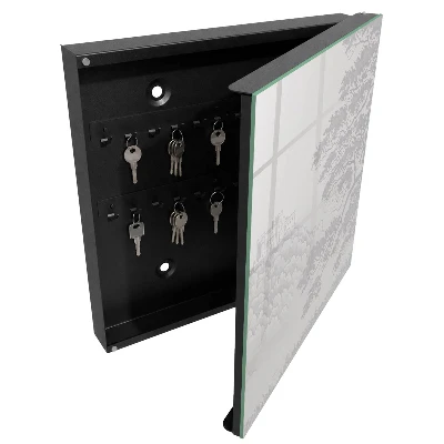 Wall mounted key box Castle landscape