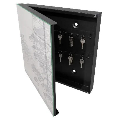 Wall mounted key box Castle landscape