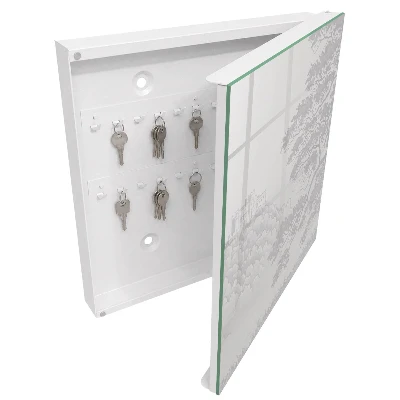 Wall mounted key box castle landscape design