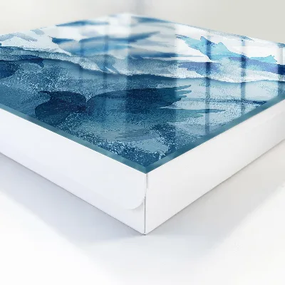 Wall mounted key box Watercolor birds