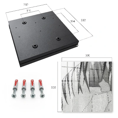 Wall mounted key box grey leaves design