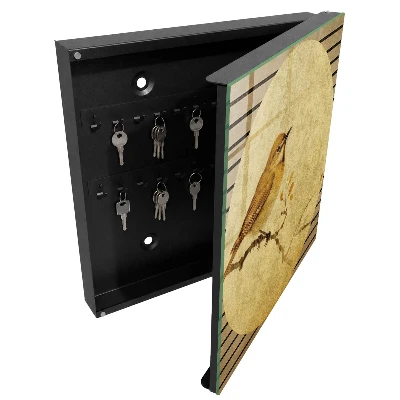 Wall mounted key box Cream bird