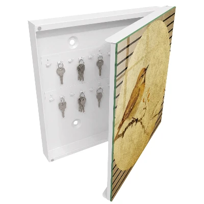 Wall mounted key box Cream bird