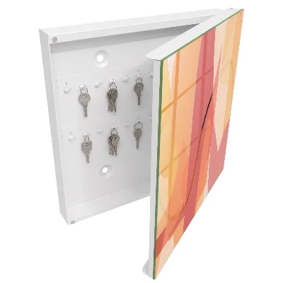 Key cabinet with colorful arches design