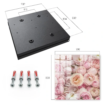 Wall-mounted key box rose charm design
