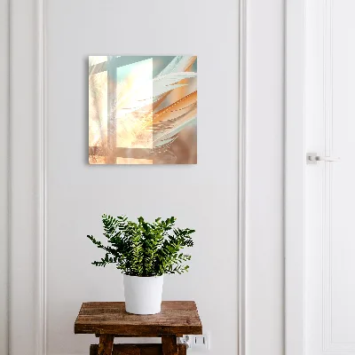 Wall mounted key box Pastel feathers