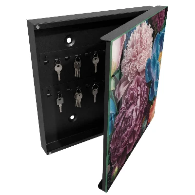 Key box for wall Colorful flowers