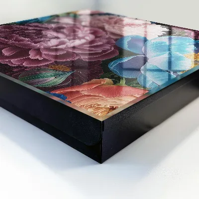 Key box for wall Colorful flowers