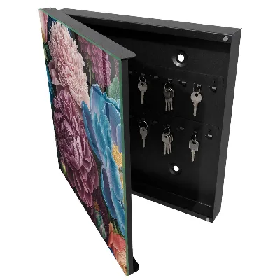 Key box for wall Colorful flowers