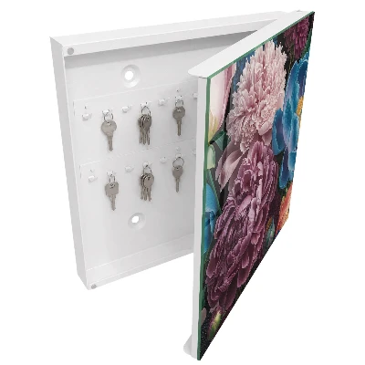 Key box for wall Colorful flowers