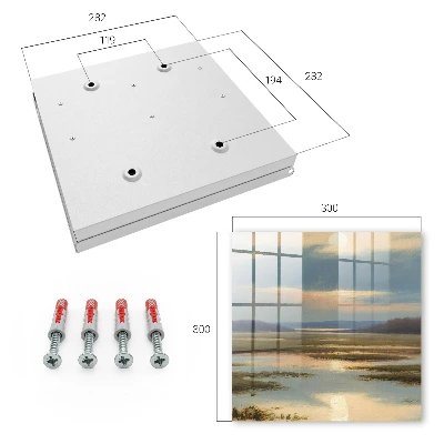 Wall mounted key box Landscape of tranquility