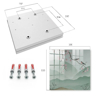 Wall mounted key box birds and flowers design