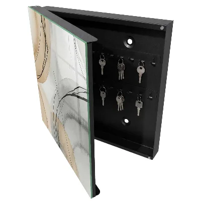 Wall mounted key box in a calming elegant design