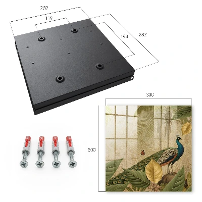 Wall mounted key box Exotic landscape