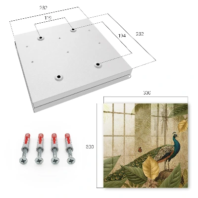 Wall mounted key box Exotic landscape