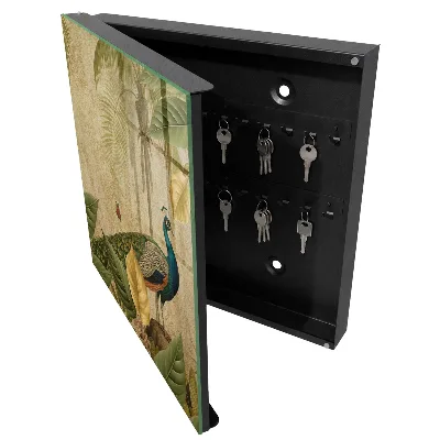 Wall mounted key box Exotic landscape