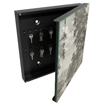 Wall mounted key box Tranquil landscape
