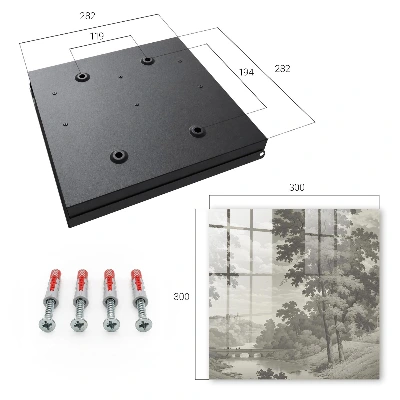 Wall mounted key box Tranquil landscape