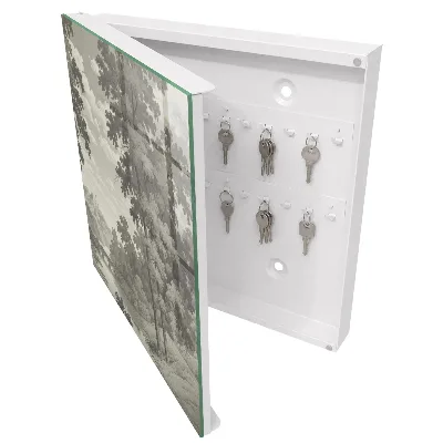 Wall mounted key box Tranquil landscape