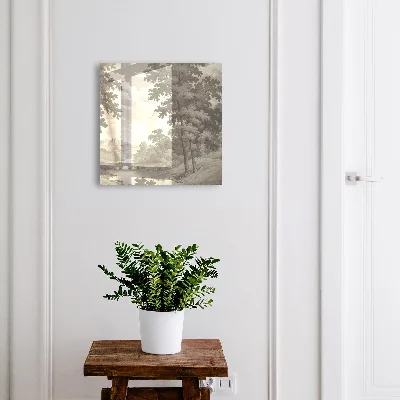 Wall mounted key box Tranquil landscape