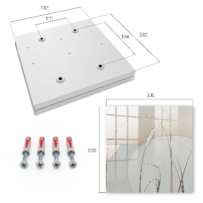 Wall mounted key box with natural grasses design