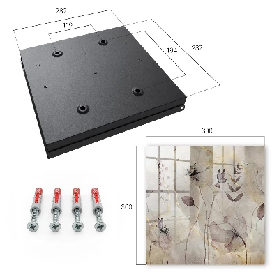 Wall mounted key box Delicate flora