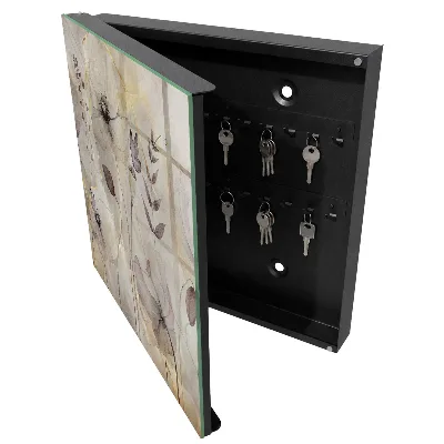 Wall mounted key box Delicate flora