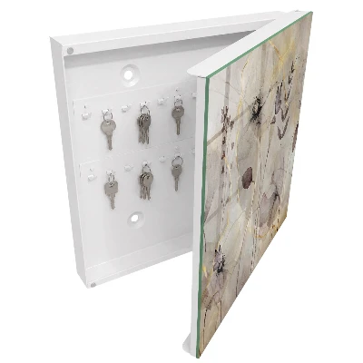 Wall mounted key box Delicate flora