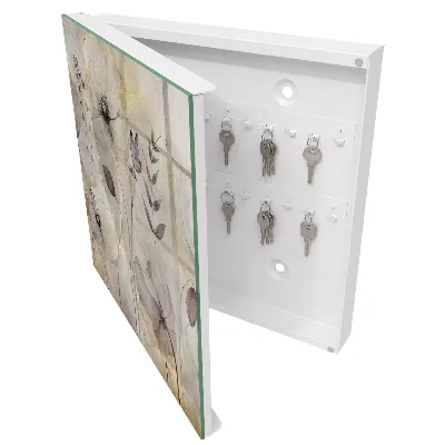 Wall mounted key box Delicate flora